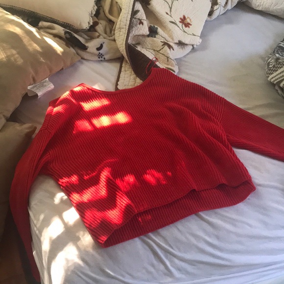 Pacsun Red Cropped Sweater - Picture 2 of 3